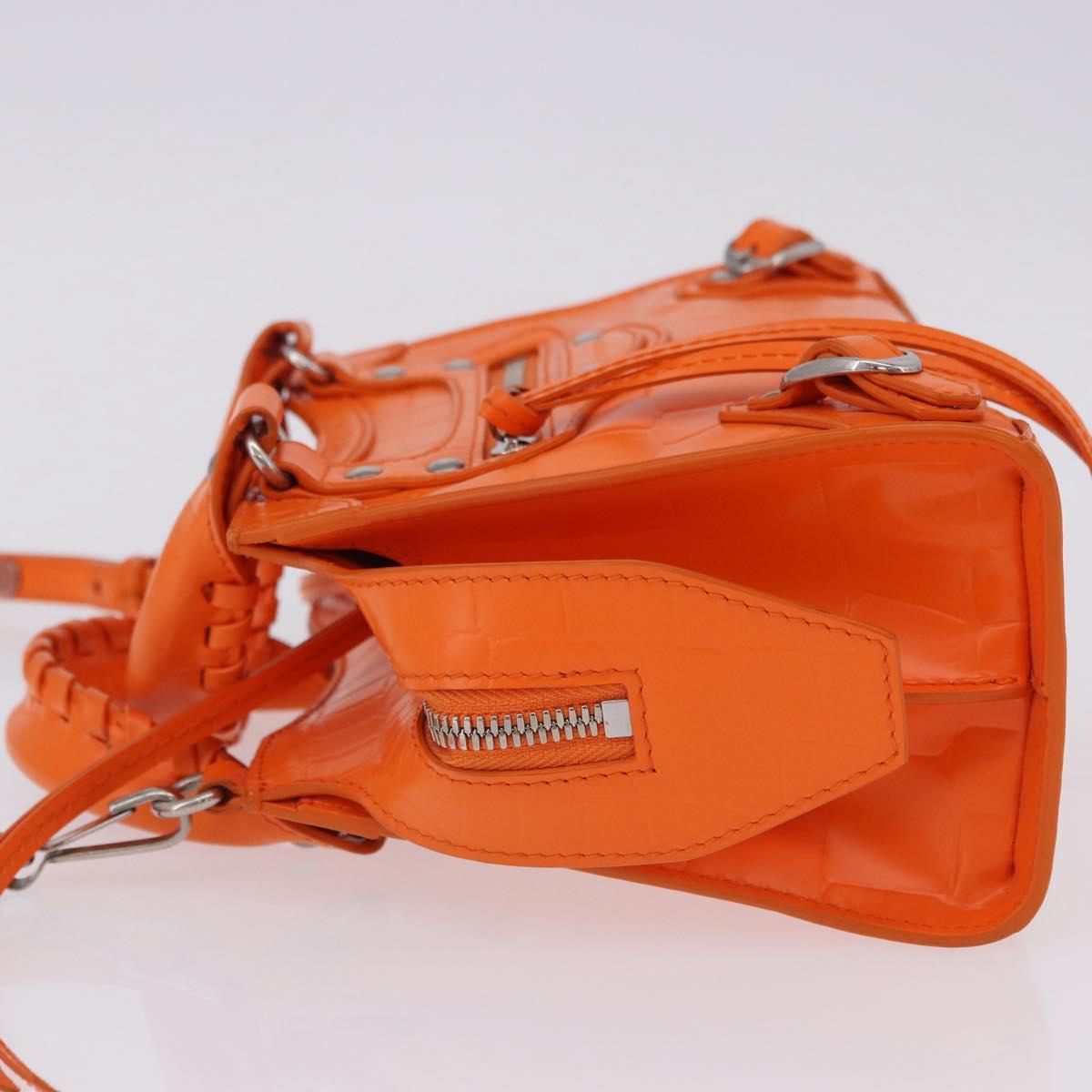 BALENCIAGA Neo Classic City Mini Bag Leather 2way Orange 638524 Auth 196699M