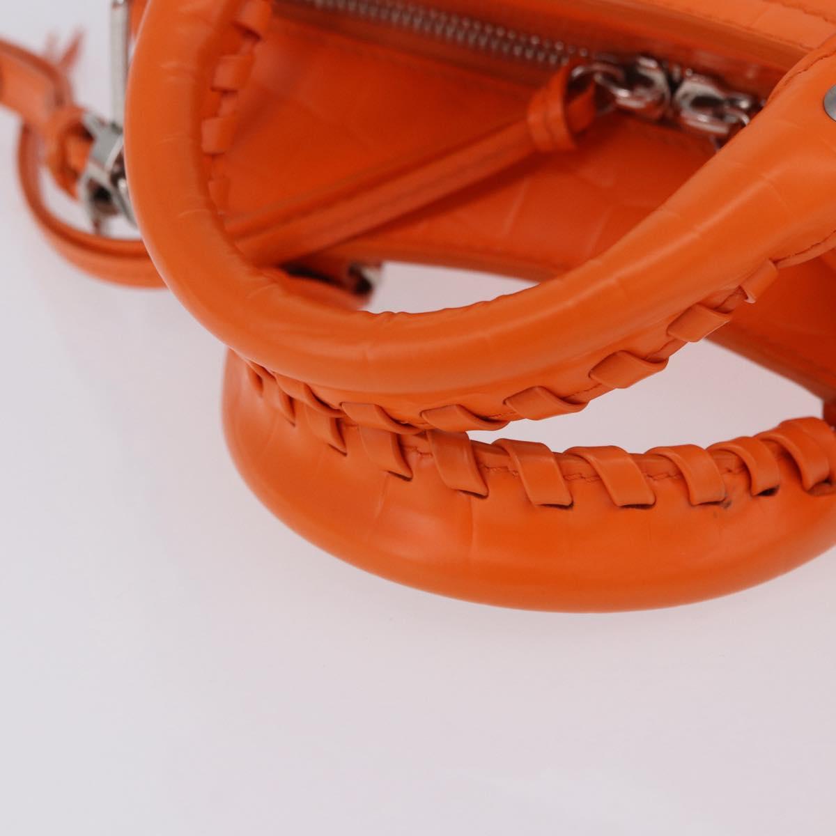 BALENCIAGA Neo Classic City Mini Bag Leather 2way Orange 638524 Auth 196699M