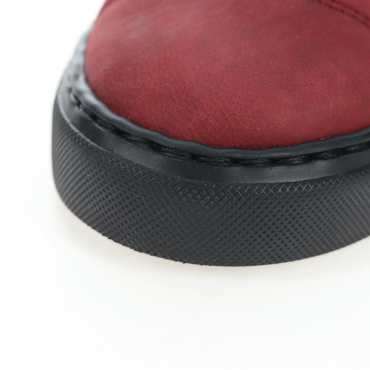 CHANEL High Cut Sneakers Suede Bordeaux CC Auth 196705M