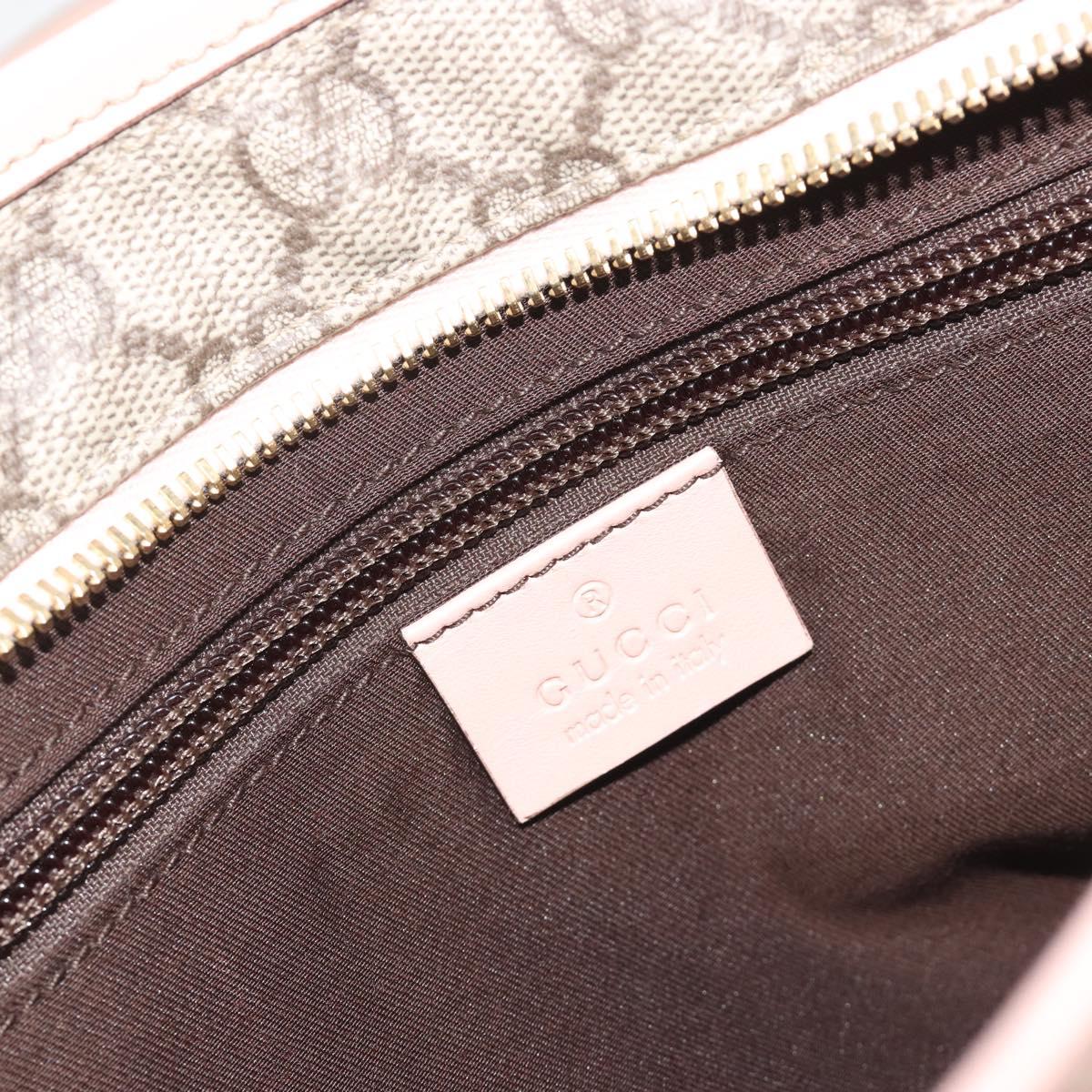 GUCCI GG Supreme Tote Bag PVC Beige Gold 181086 Auth 196707A