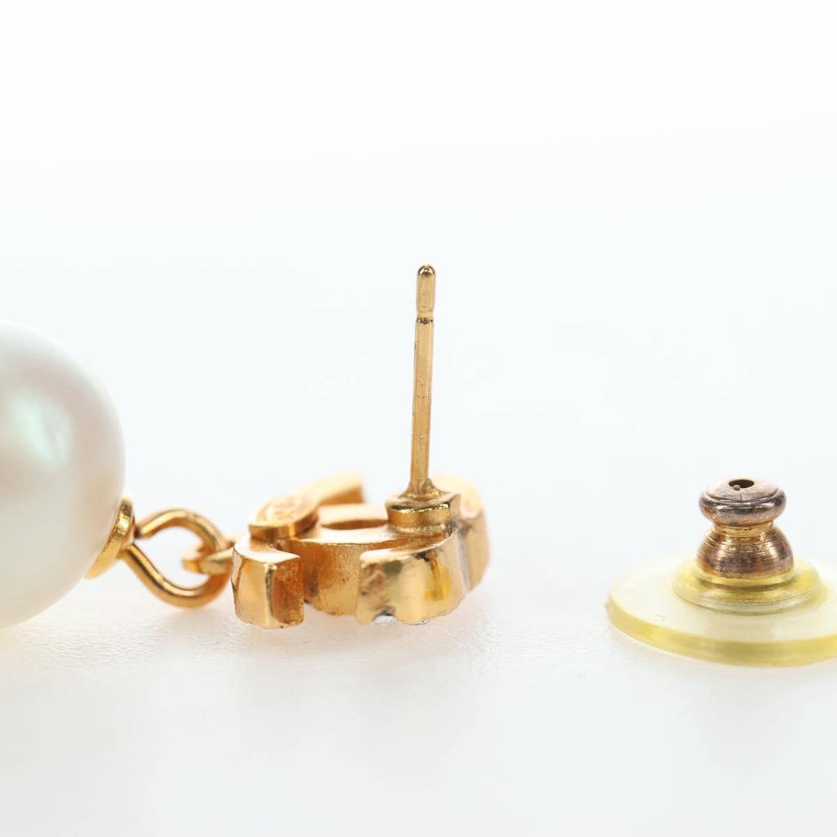 CHANEL COCO Mark Pierce Metal Gold Tone CC Auth 196711M