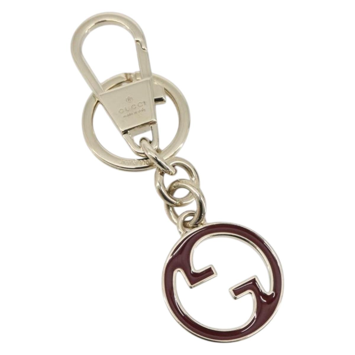 GUCCI Interlocking G Key Charm Metal Gold Tone Auth 196720M