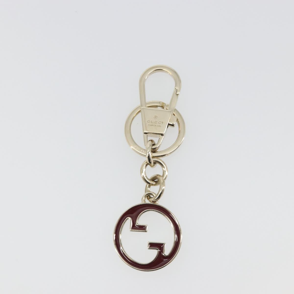 GUCCI Interlocking G Key Charm Metal Gold Tone Auth 196720M
