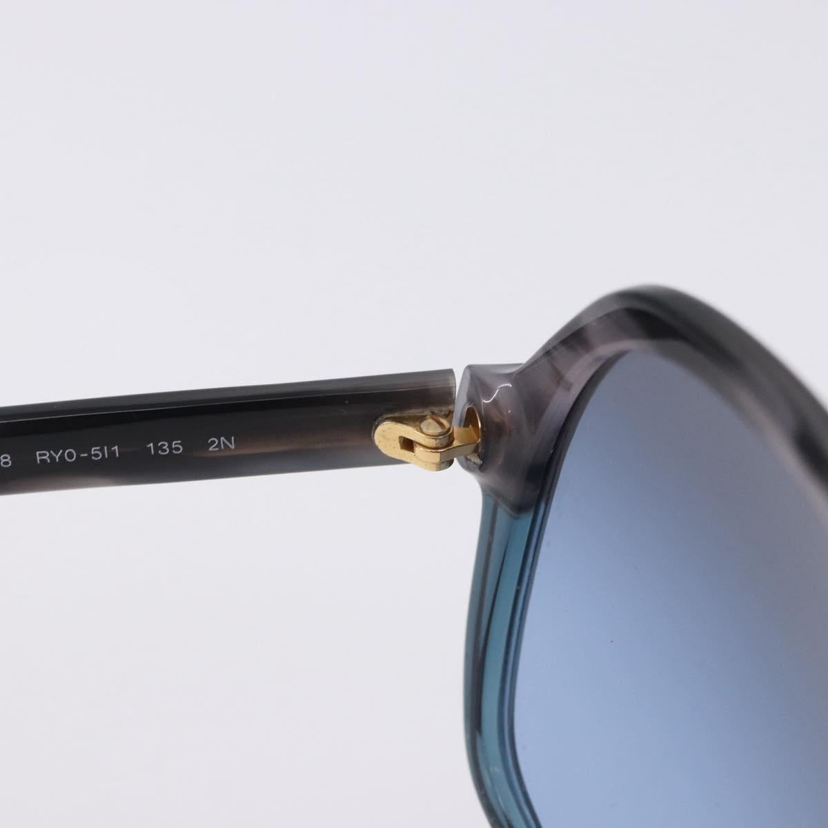 PRADA Sunglasses Plastic Blue Gold Auth 196723