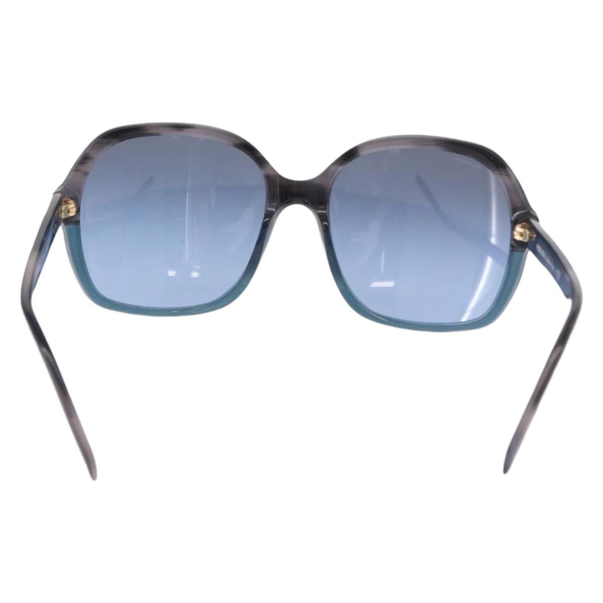 PRADA Sunglasses Plastic Blue Gold Auth 196723