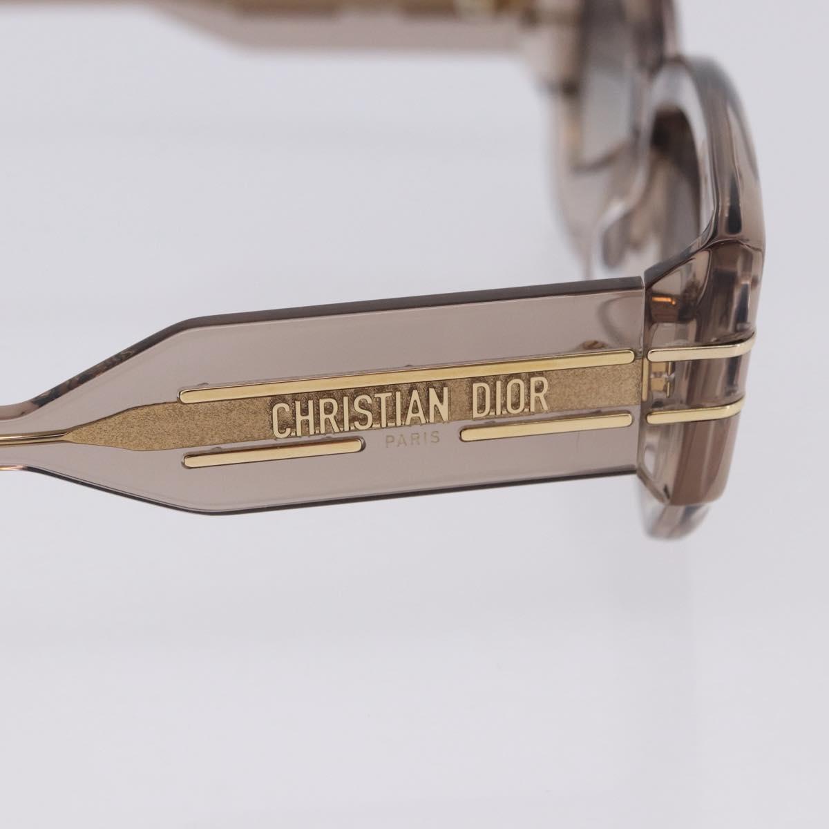 Christian Dior Sunglasses Plastic Brown Gold Auth 196724M