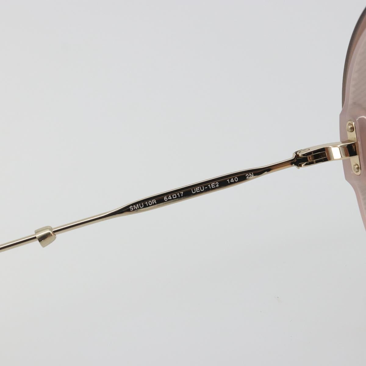 Miu Miu Sunglasses Metal Pink Gold Auth 196725M