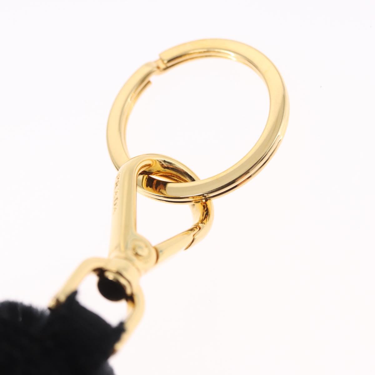 PRADA Gorilla Charm Metal Black Gold Tone Auth 196727M