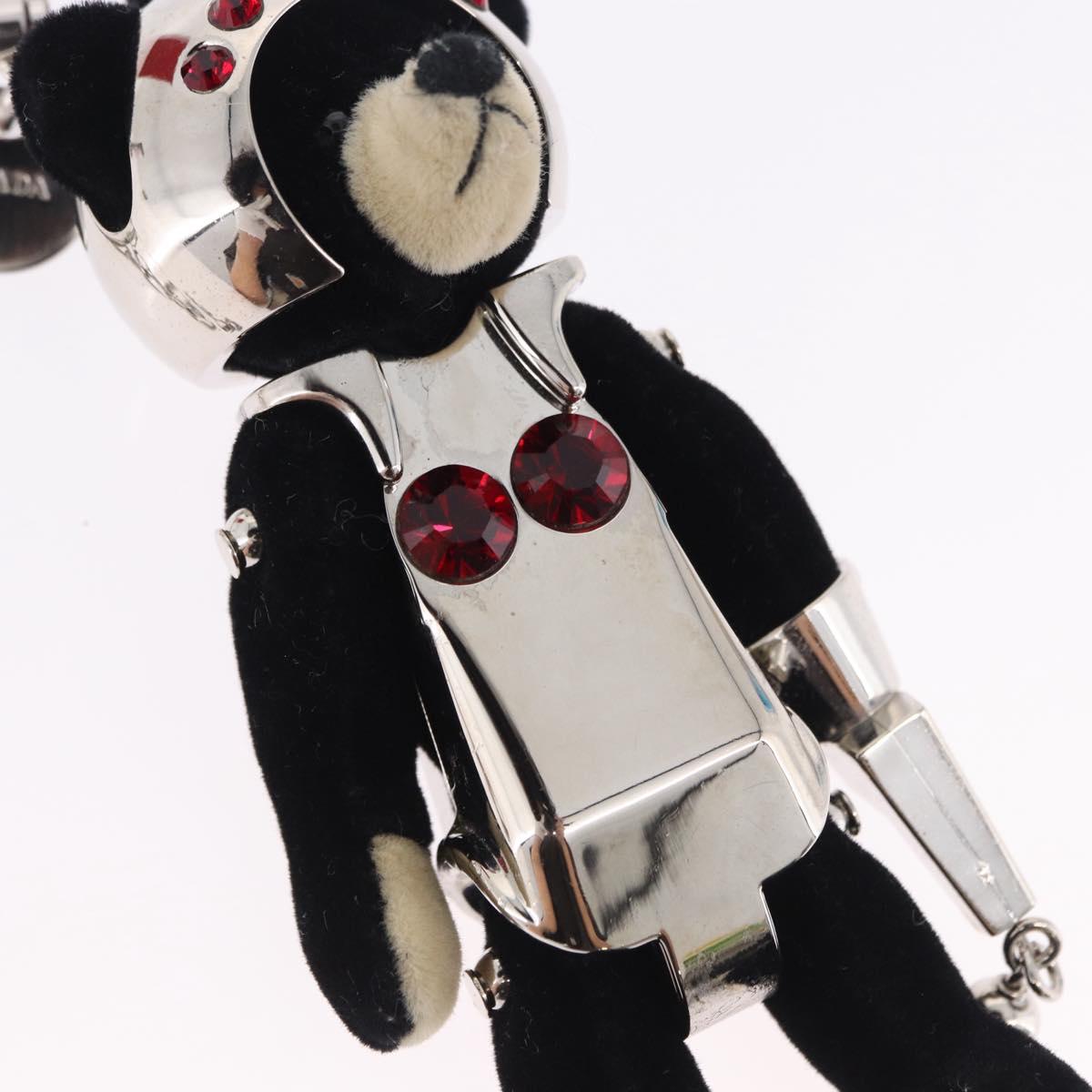 PRADA Bear Charm Metal Brown Gold Tone Auth 196729M