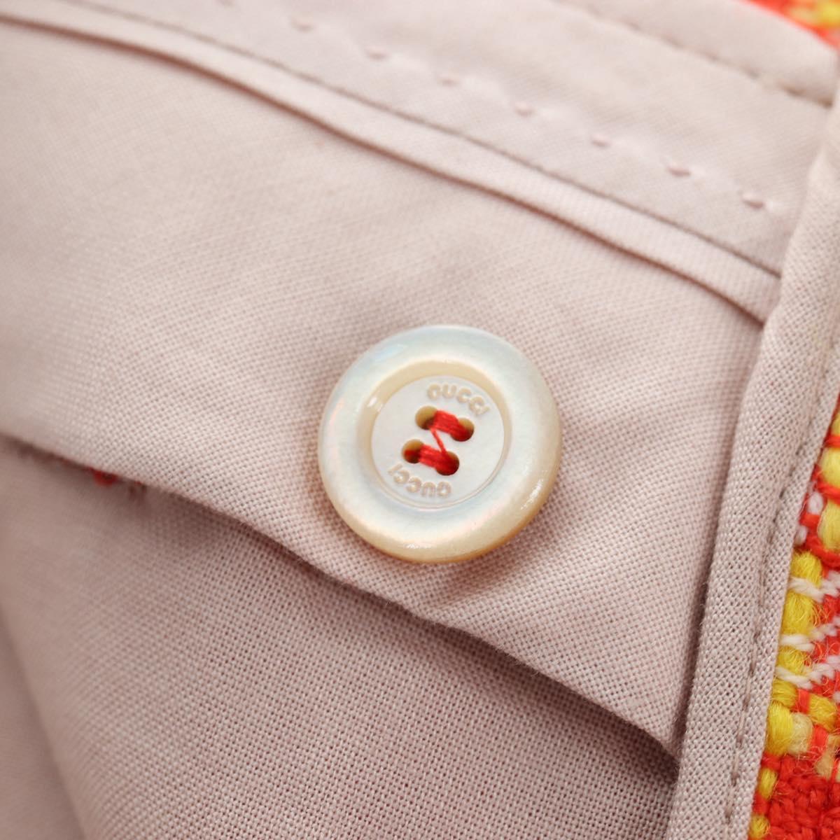 GUCCI Shorts Pants Wool 38 Orange Auth 196741M