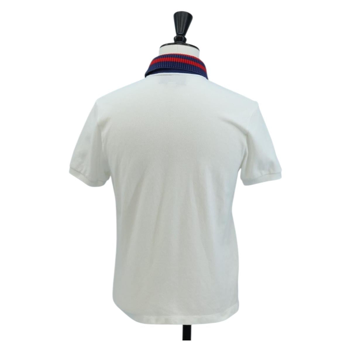 GUCCI Polo Shirt Short-Sleeved T-Shirt Cotton S White Auth 196745M