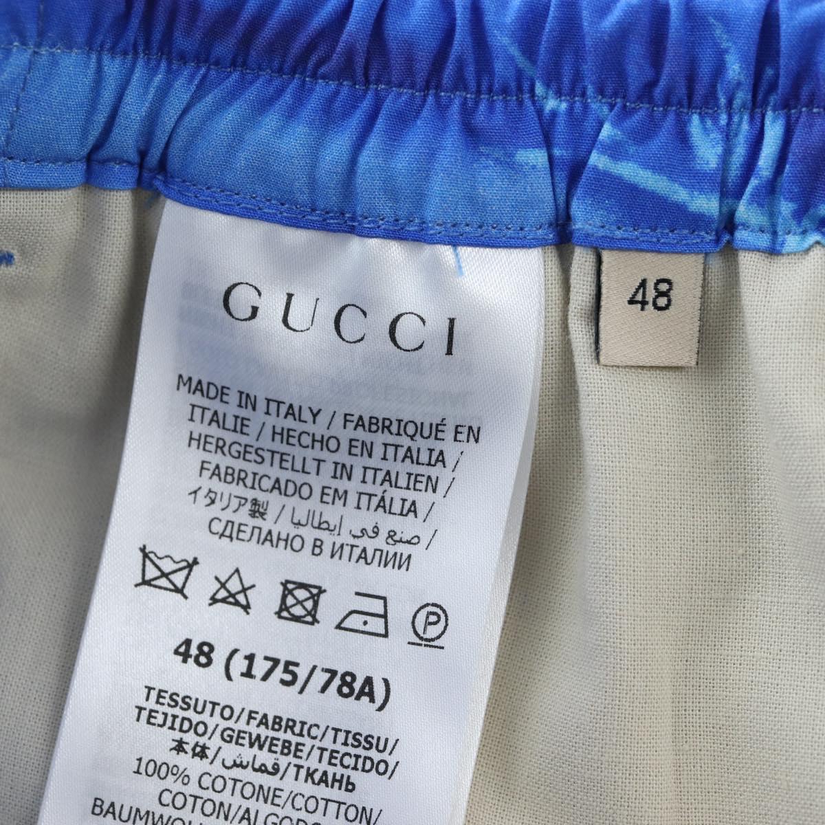 GUCCI Shorts Pants Cotton 48 Blue 672698 Auth 196747M
