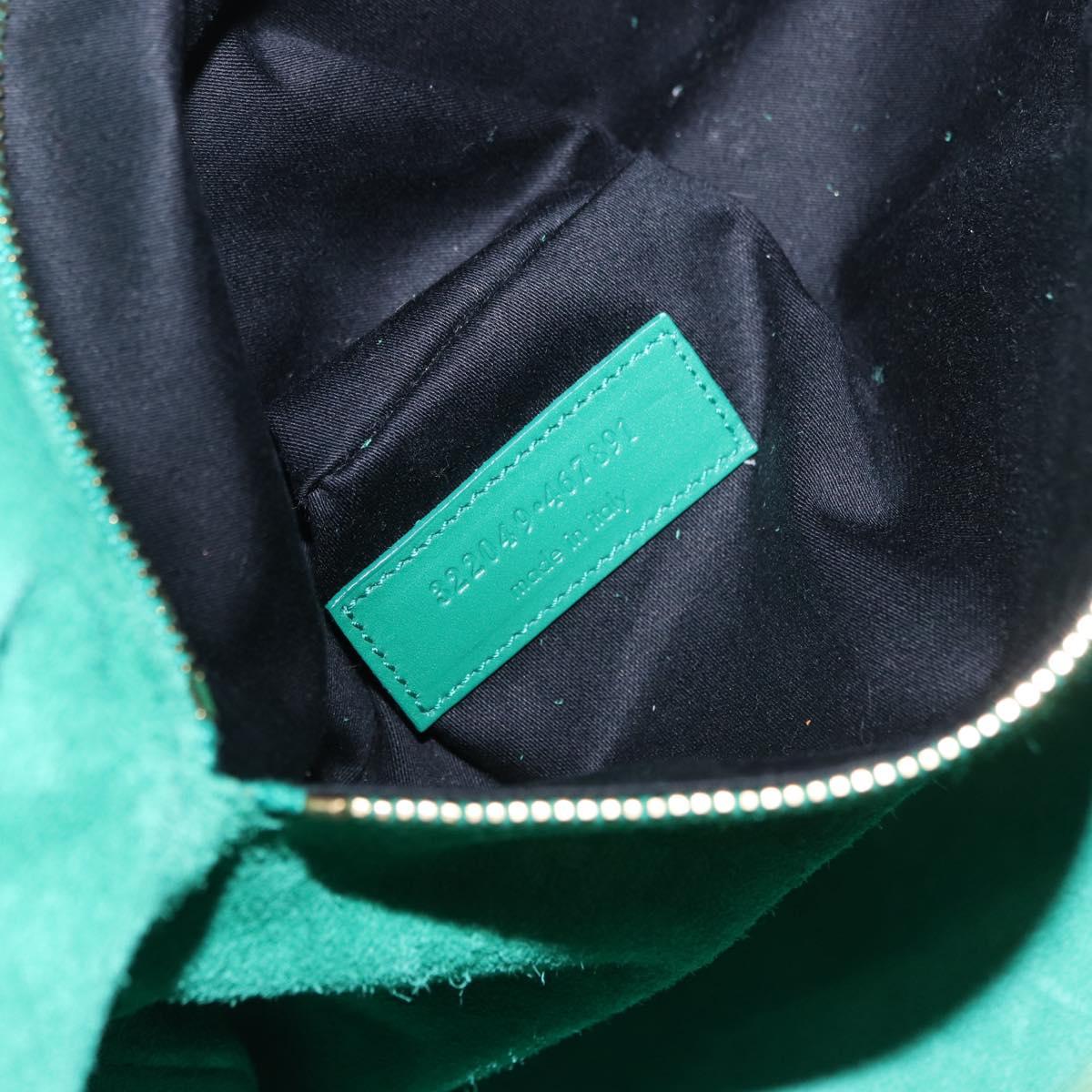 SAINT LAURENT Classic Duffle Bag Leather 2way Green Gold 322049 Auth 196768V