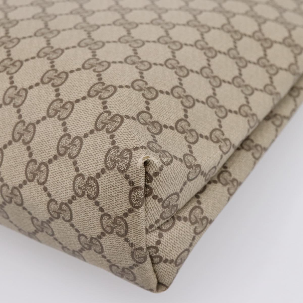 GUCCI GG Supreme Web Sherry Line Tote Bag PVC Beige Gold 89 02 003 Auth 196777