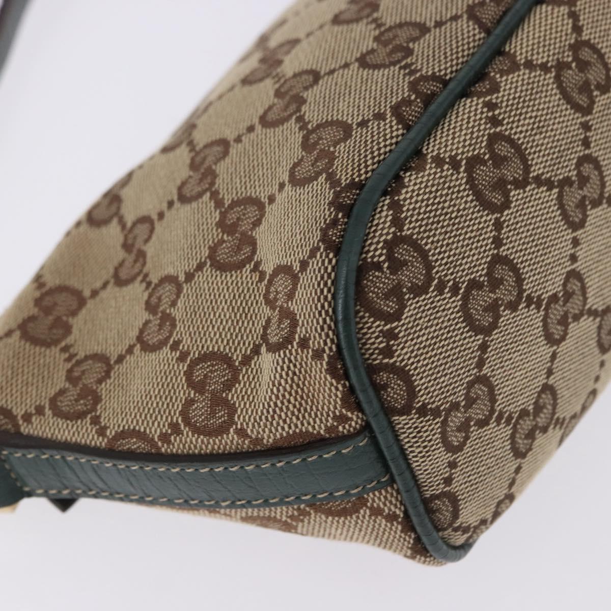 GUCCI GG Canvas Accessory Pouch Beige Gold 141809 Auth 196782V