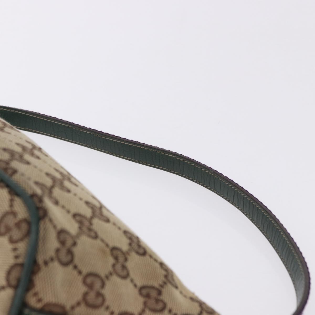 GUCCI GG Canvas Accessory Pouch Beige Gold 141809 Auth 196782V