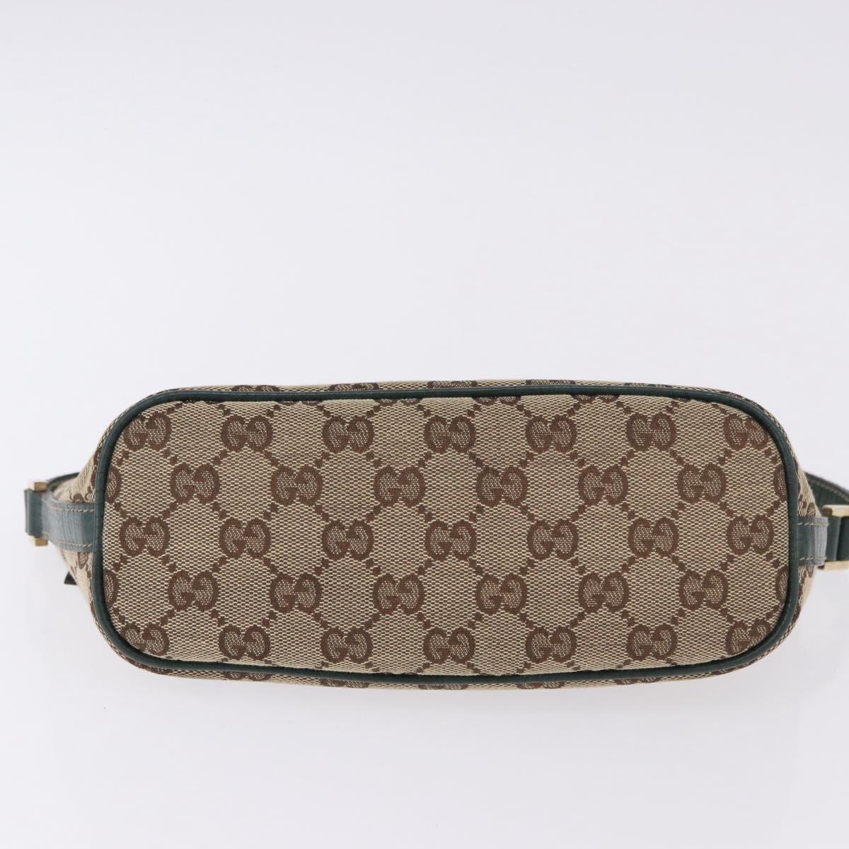 GUCCI GG Canvas Accessory Pouch Beige Gold 141809 Auth 196782V