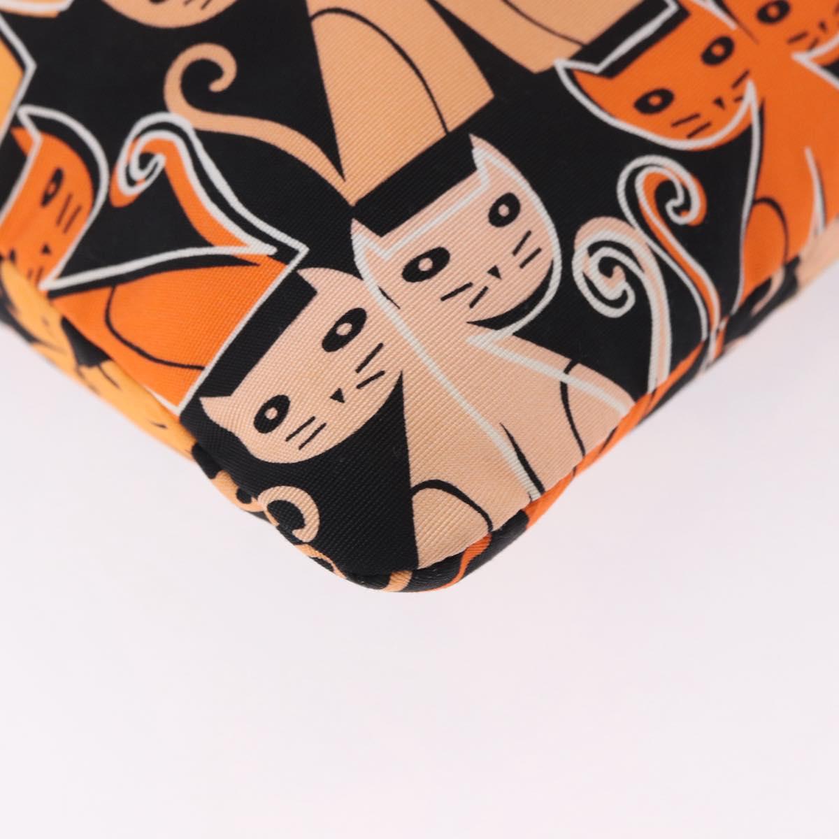 Miu Miu Purse Pouch Nylon Orange Auth 196784V