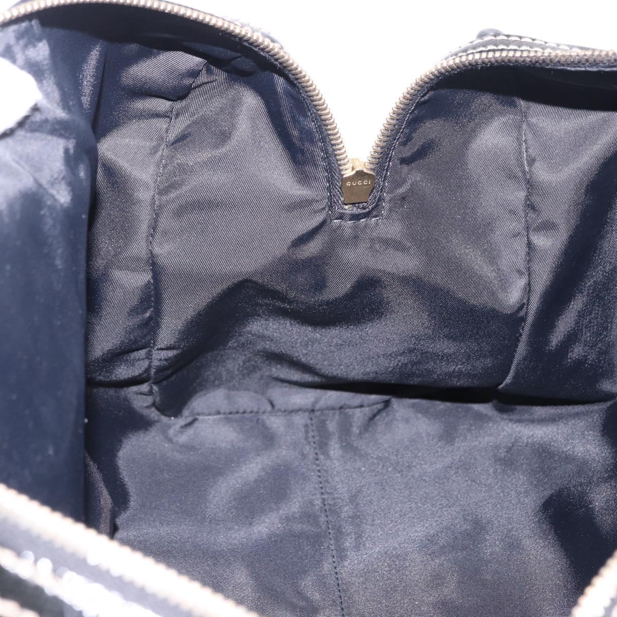 GUCCI Interlocking Web Sherry Line Bag Patent leather Black 170010 Auth 196790V