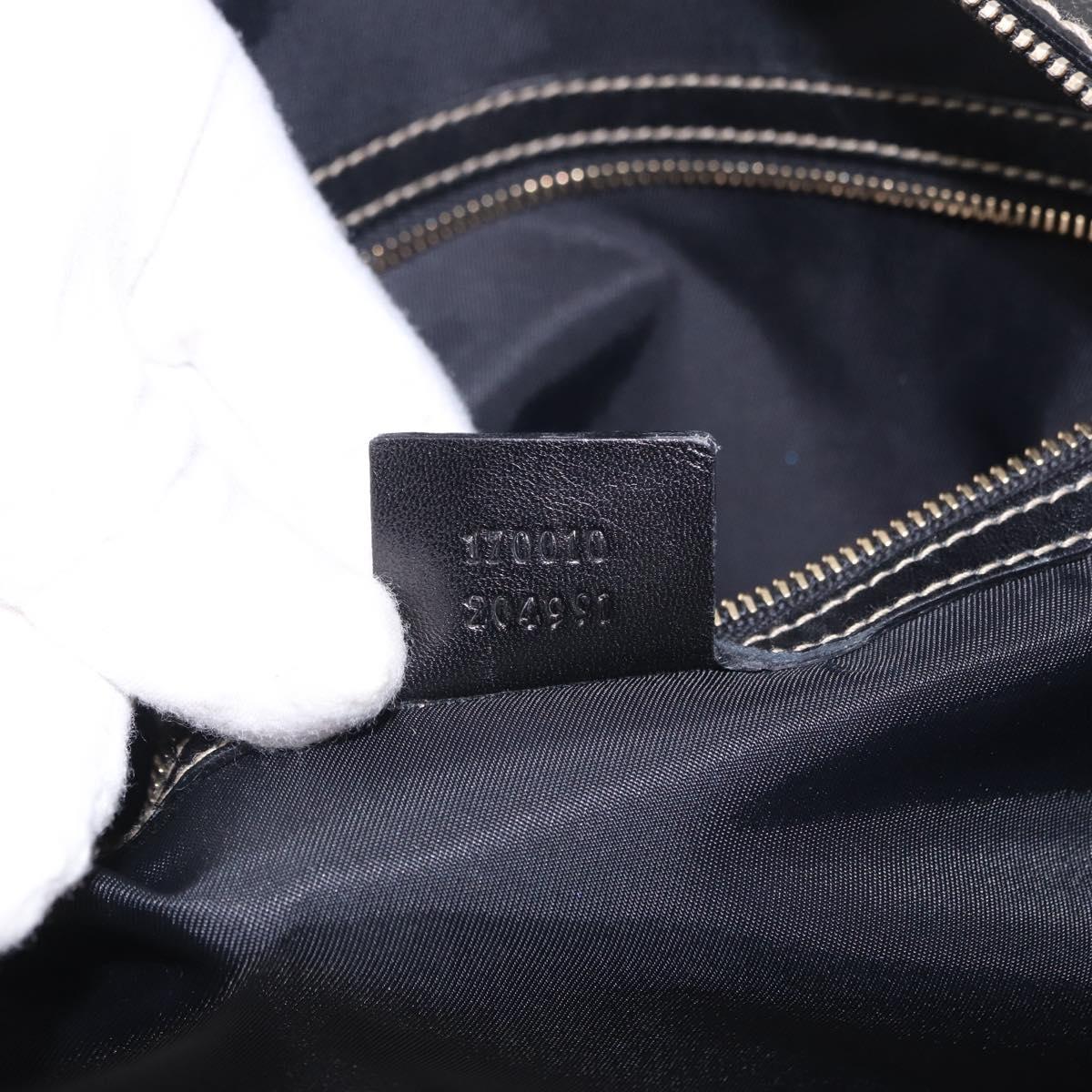 GUCCI Interlocking Web Sherry Line Bag Patent leather Black 170010 Auth 196790V