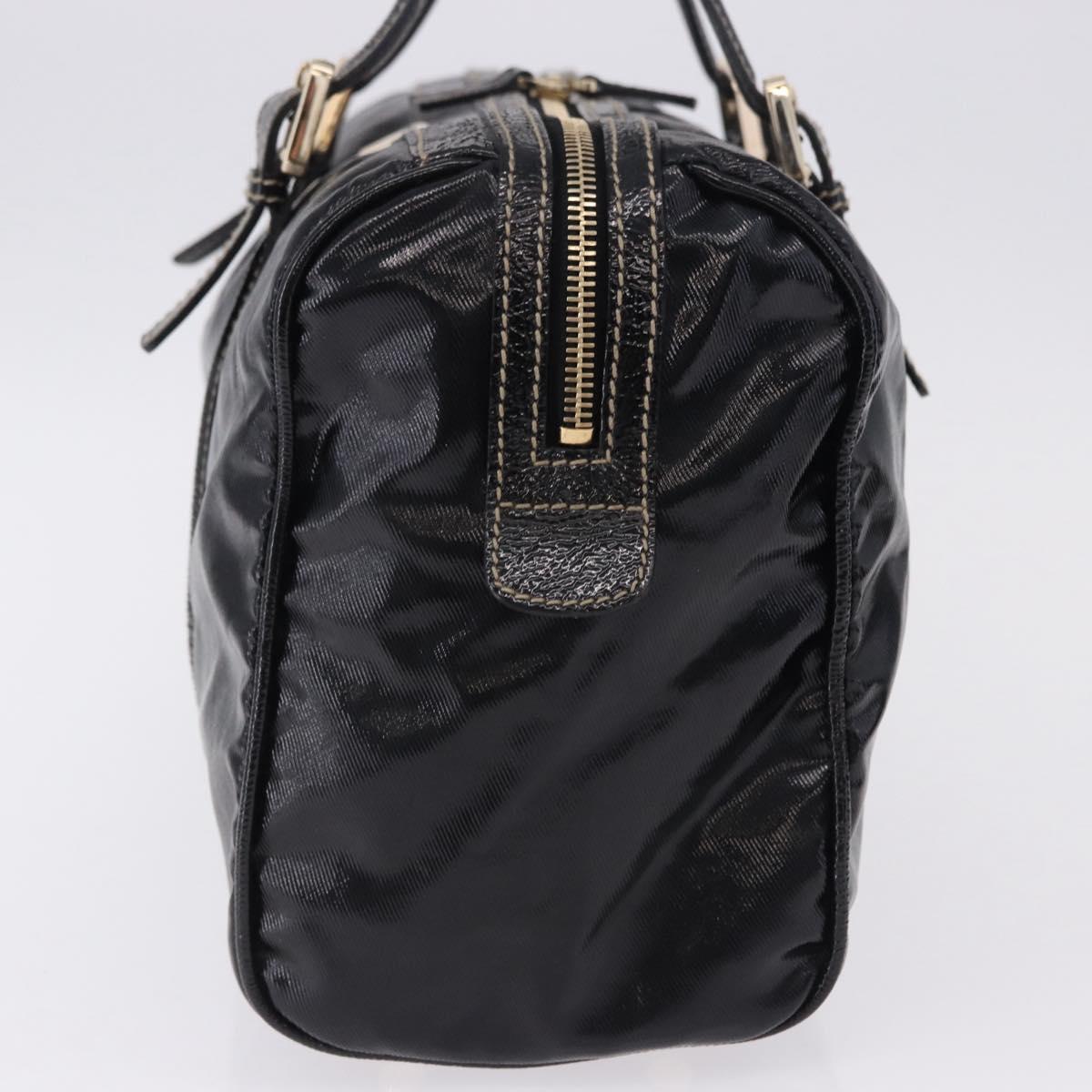 GUCCI Interlocking Web Sherry Line Bag Patent leather Black 170010 Auth 196790V
