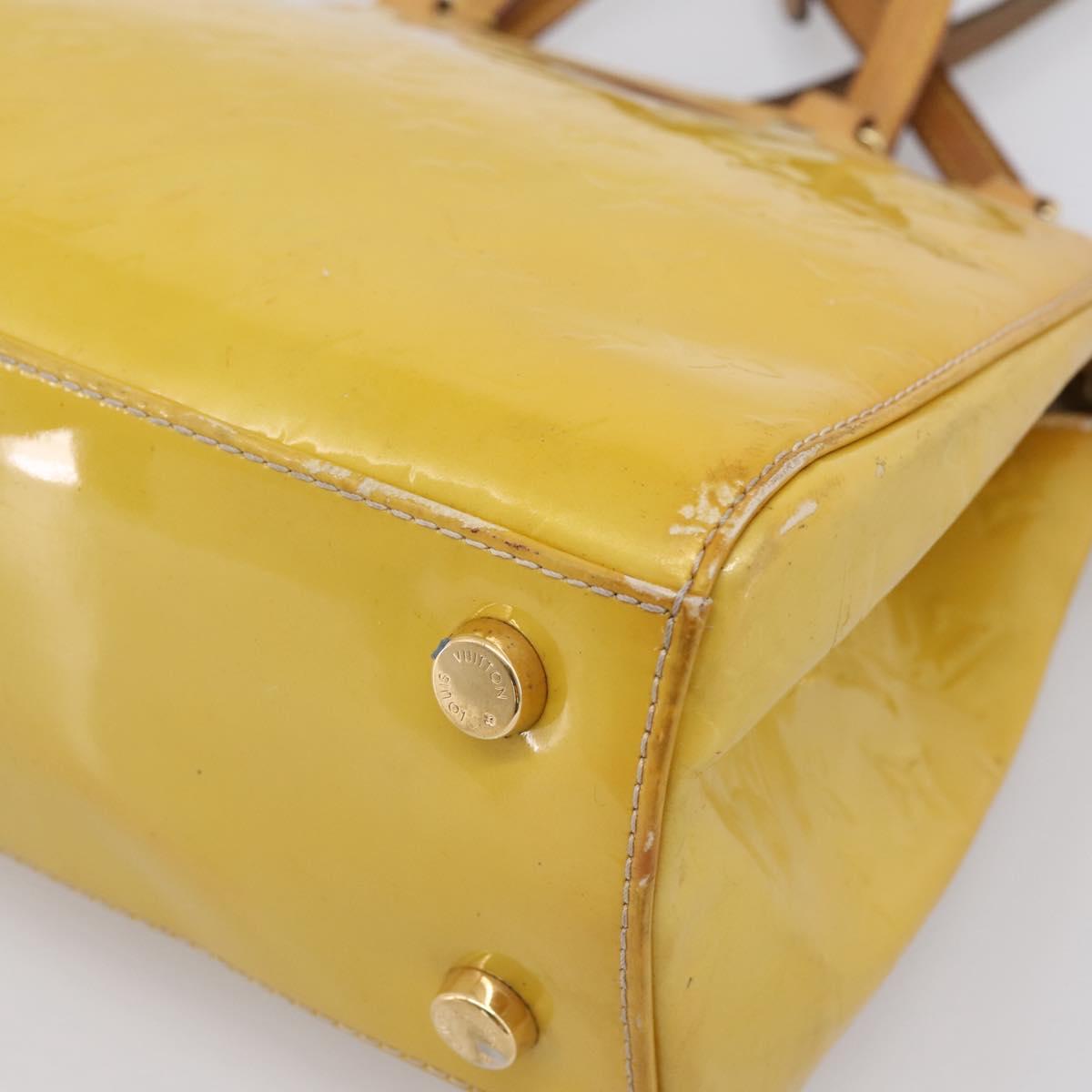 LOUIS VUITTON Monogram Vernis Blair MM Hand Bag Beige M90180 LV Auth 196794