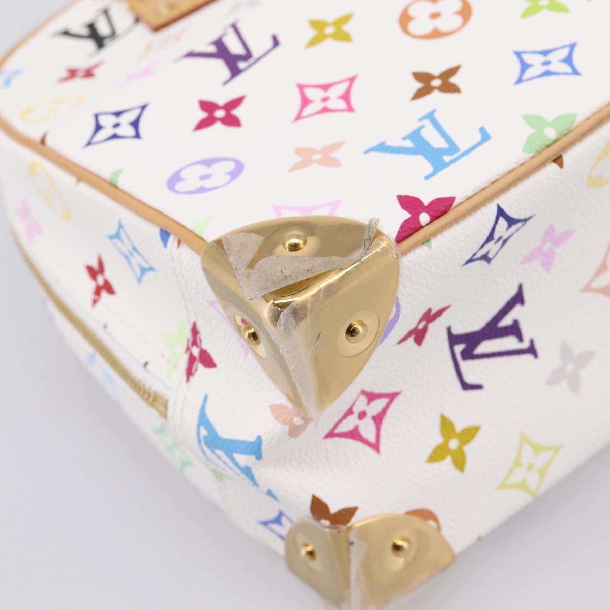 LOUIS VUITTON Monogram Multicolor Trouville Hand Bag White M92663 Auth 196798SM