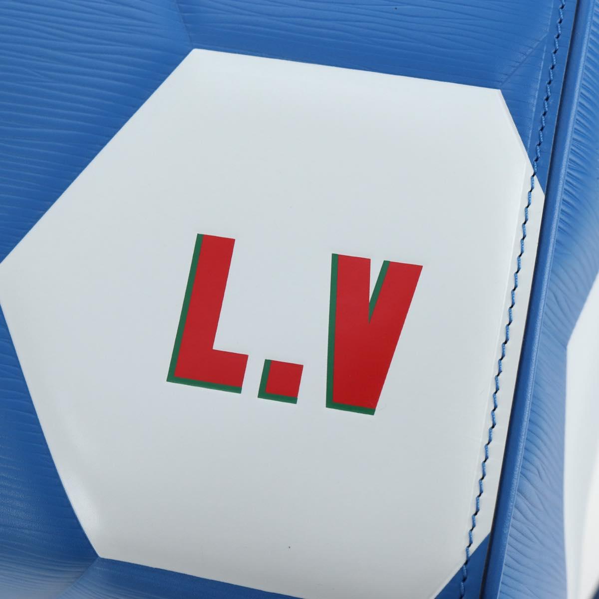 LOUIS VUITTON Epi 2018 FIFA Keepall Bandouliere 50 Bag Blue M52120 Auth 196804SM