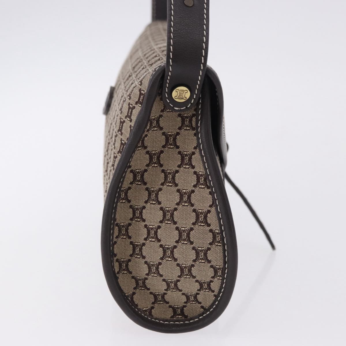 CELINE Macadam Shoulder Bag Beige Auth 196808V