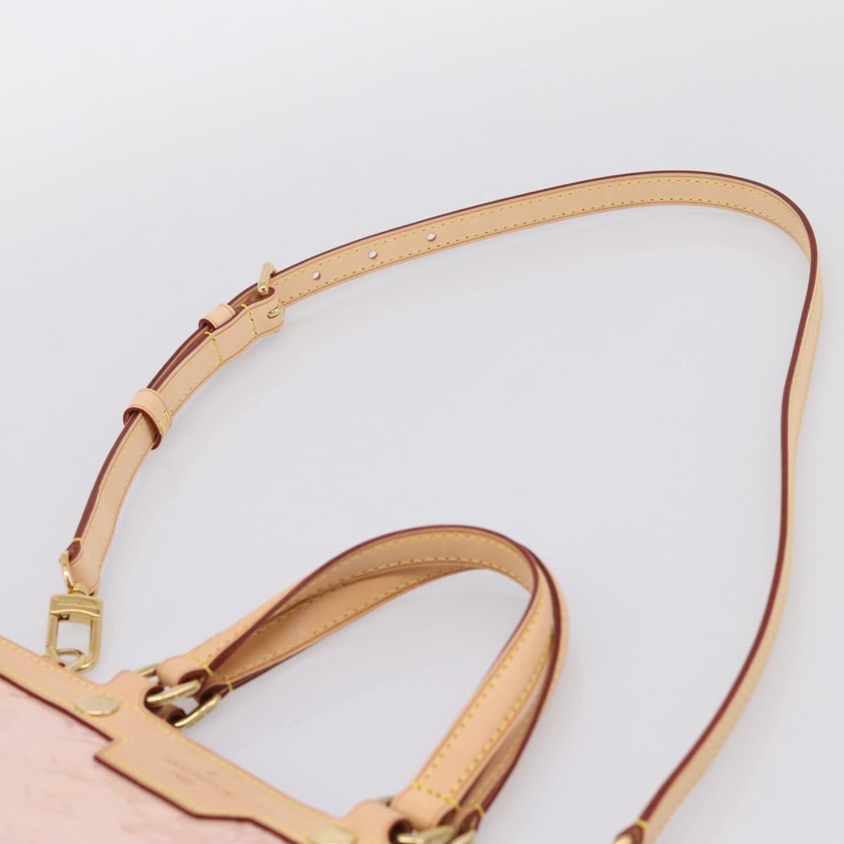 LOUIS VUITTON Monogram Vernis Blair MM Bag Rose Velur M91588 LV Auth 196811V