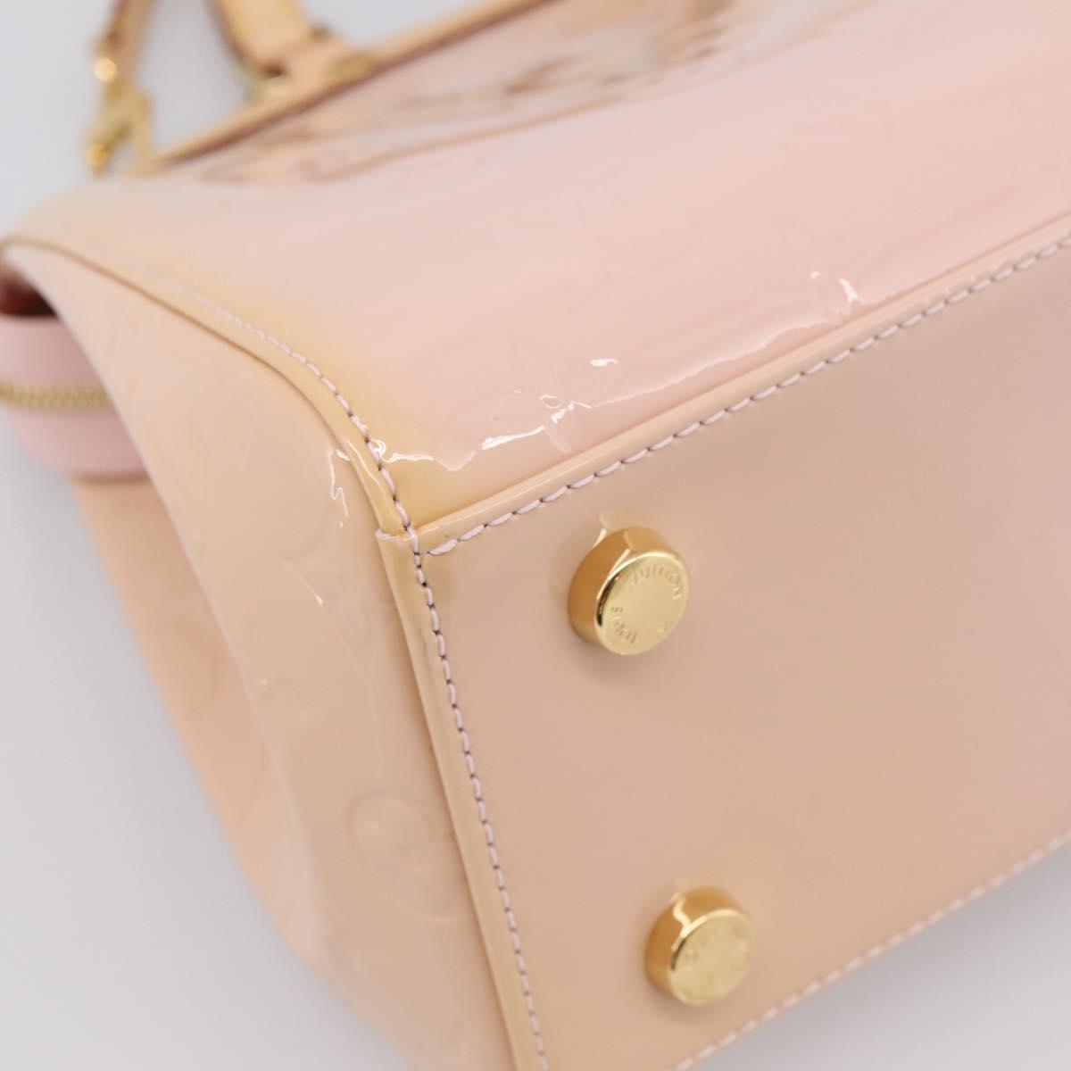 LOUIS VUITTON Monogram Vernis Blair MM Bag Rose Velur M91588 LV Auth 196811V