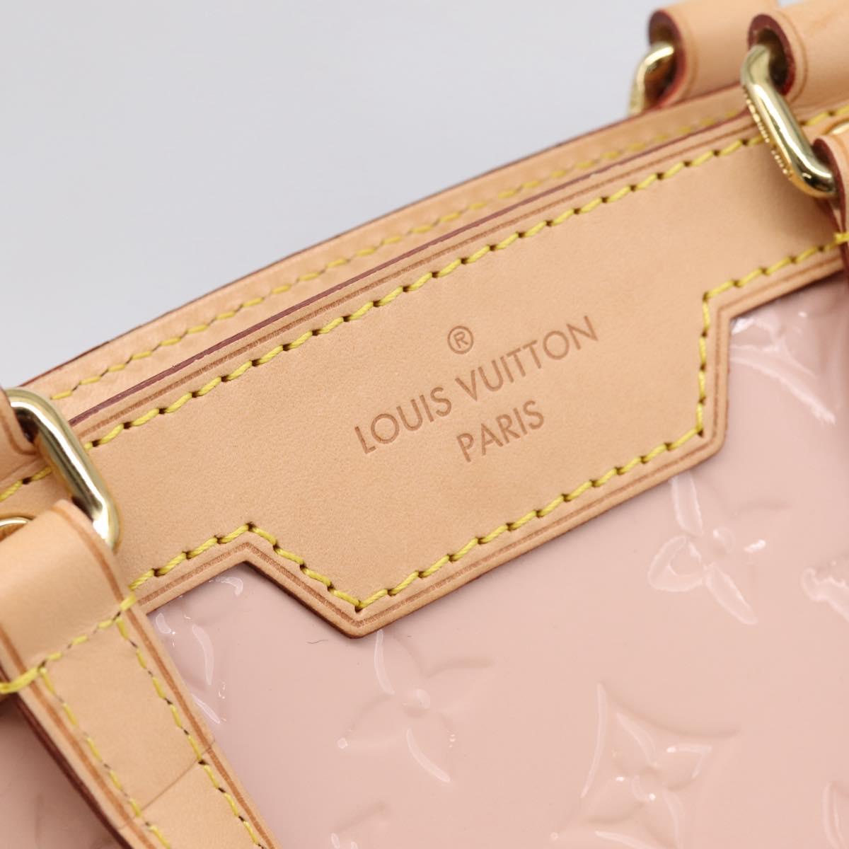 LOUIS VUITTON Monogram Vernis Blair MM Bag Rose Velur M91588 LV Auth 196811V