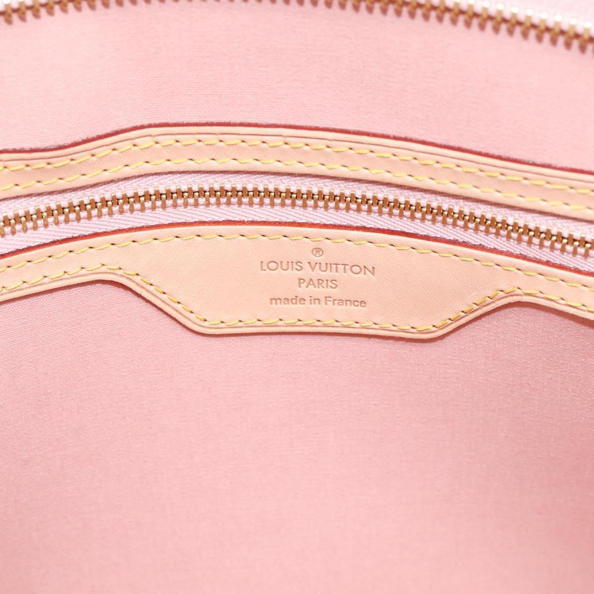 LOUIS VUITTON Monogram Vernis Blair MM Bag Rose Velur M91588 LV Auth 196811V