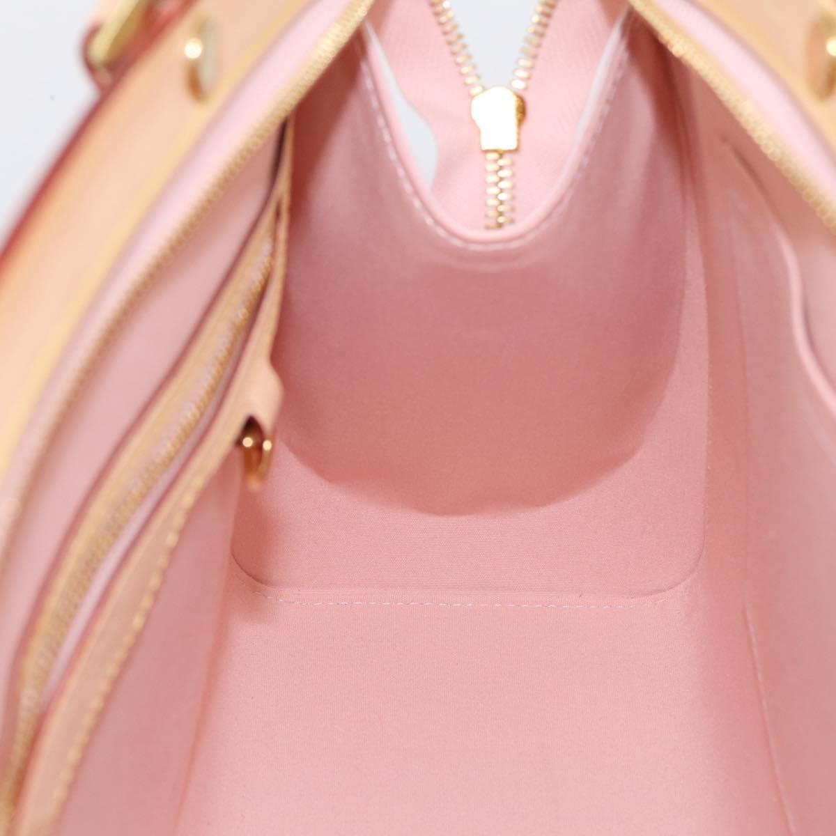 LOUIS VUITTON Monogram Vernis Blair MM Bag Rose Velur M91588 LV Auth 196811V