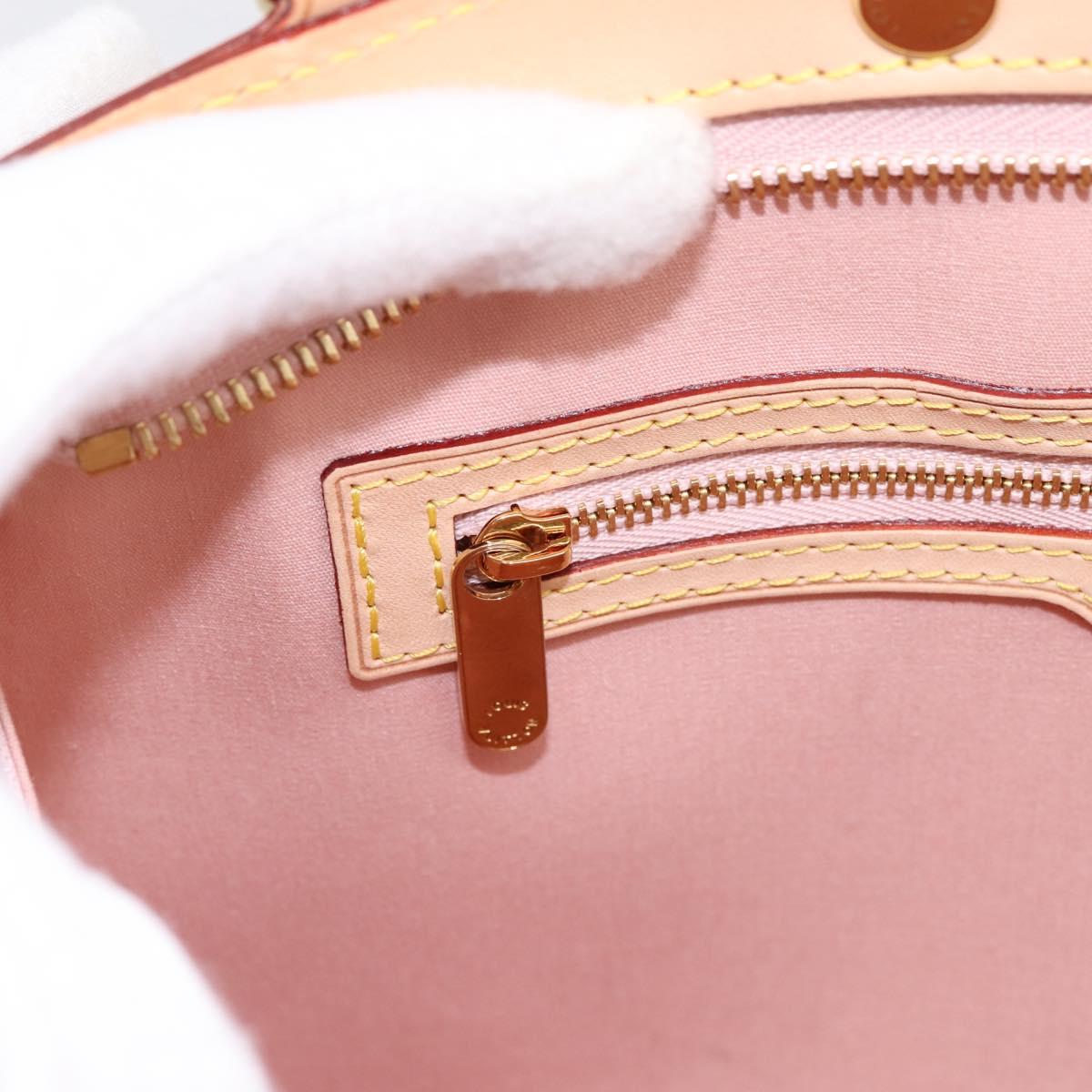 LOUIS VUITTON Monogram Vernis Blair MM Bag Rose Velur M91588 LV Auth 196811V