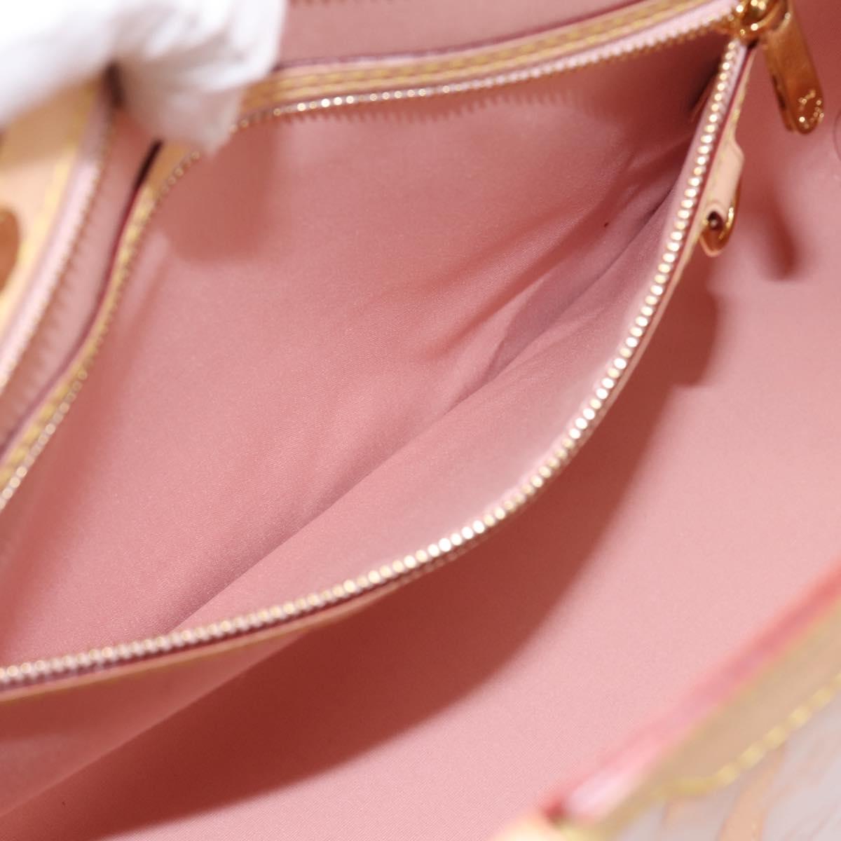 LOUIS VUITTON Monogram Vernis Blair MM Bag Rose Velur M91588 LV Auth 196811V