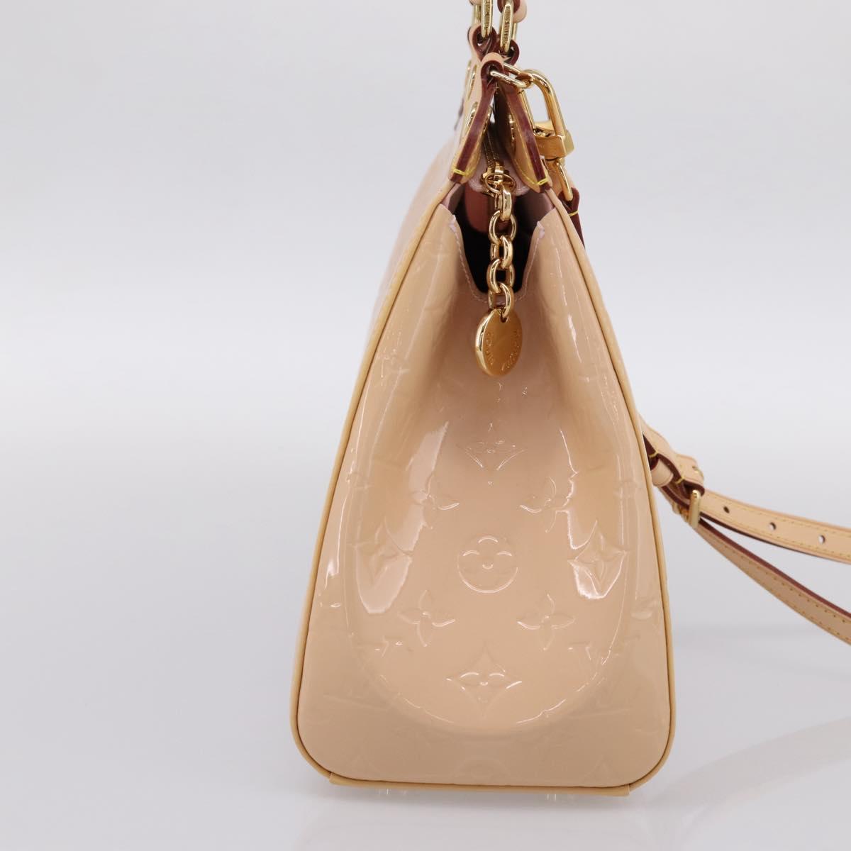 LOUIS VUITTON Monogram Vernis Blair MM Bag Rose Velur M91588 LV Auth 196811V