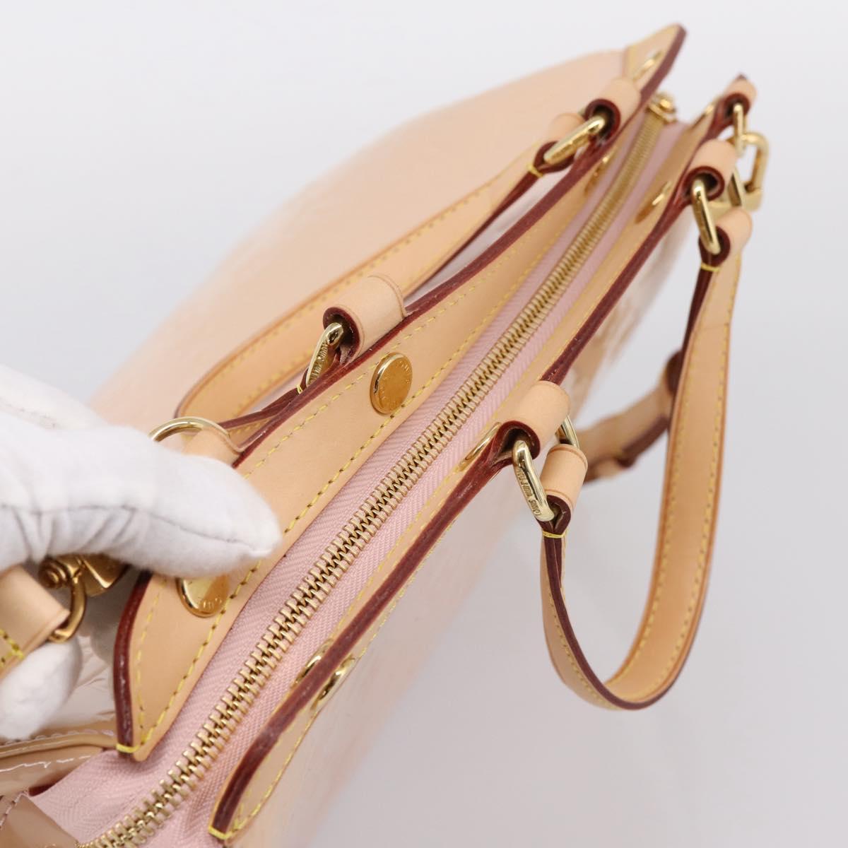 LOUIS VUITTON Monogram Vernis Blair MM Bag Rose Velur M91588 LV Auth 196811V