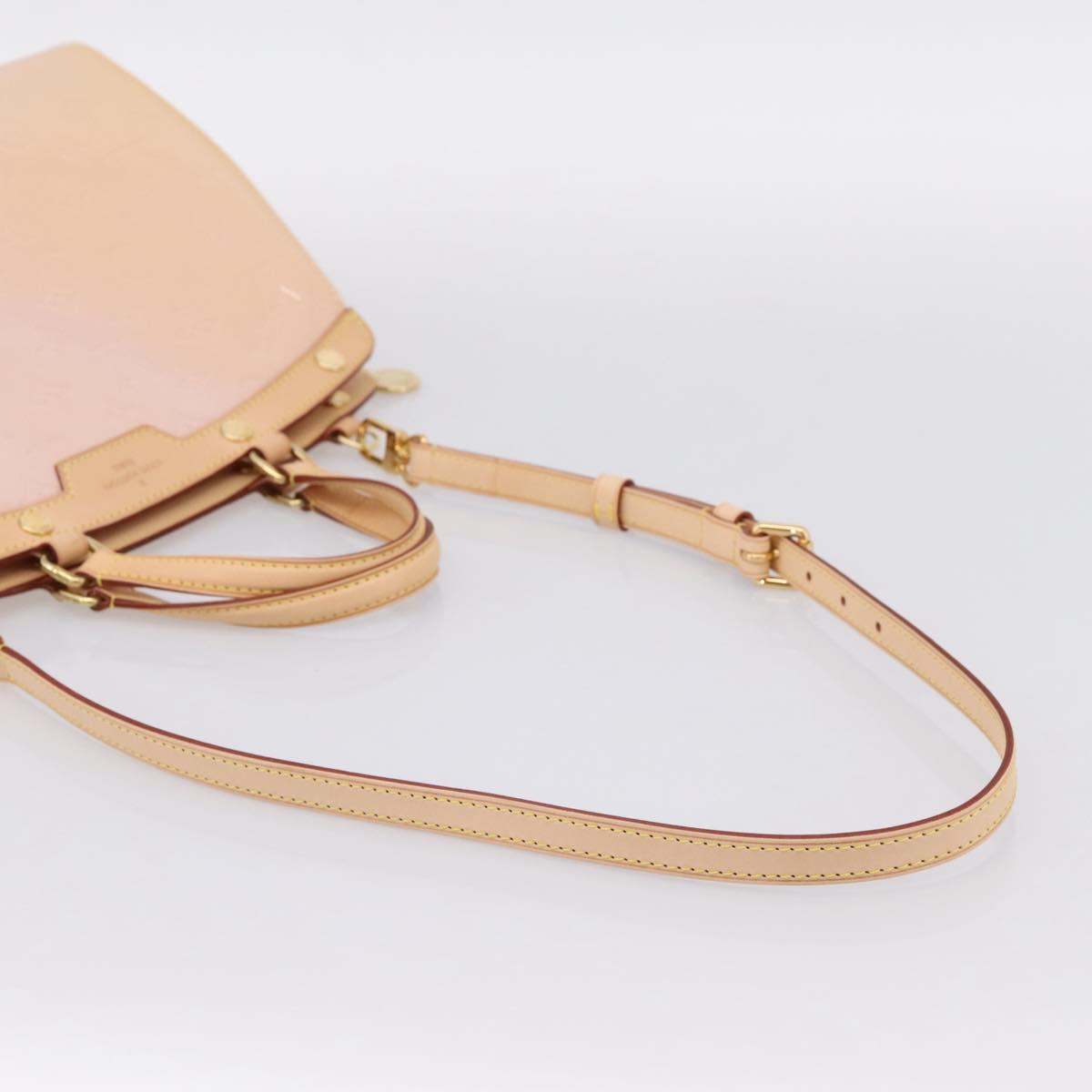 LOUIS VUITTON Monogram Vernis Blair MM Bag Rose Velur M91588 LV Auth 196811V