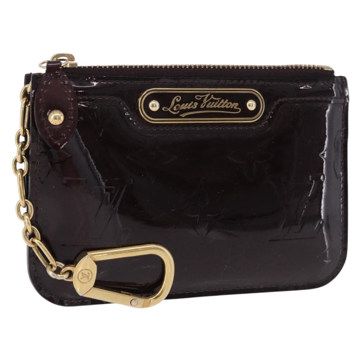 LOUIS VUITTON Monogram Vernis Pochette Cles NM Amarante M93557 Auth 196842A