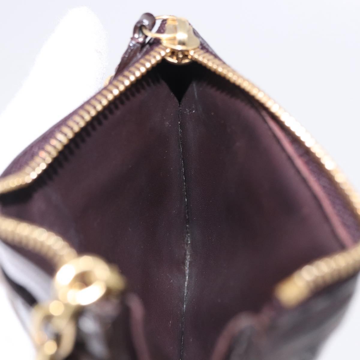 LOUIS VUITTON Monogram Vernis Pochette Cles NM Amarante M93557 Auth 196842A