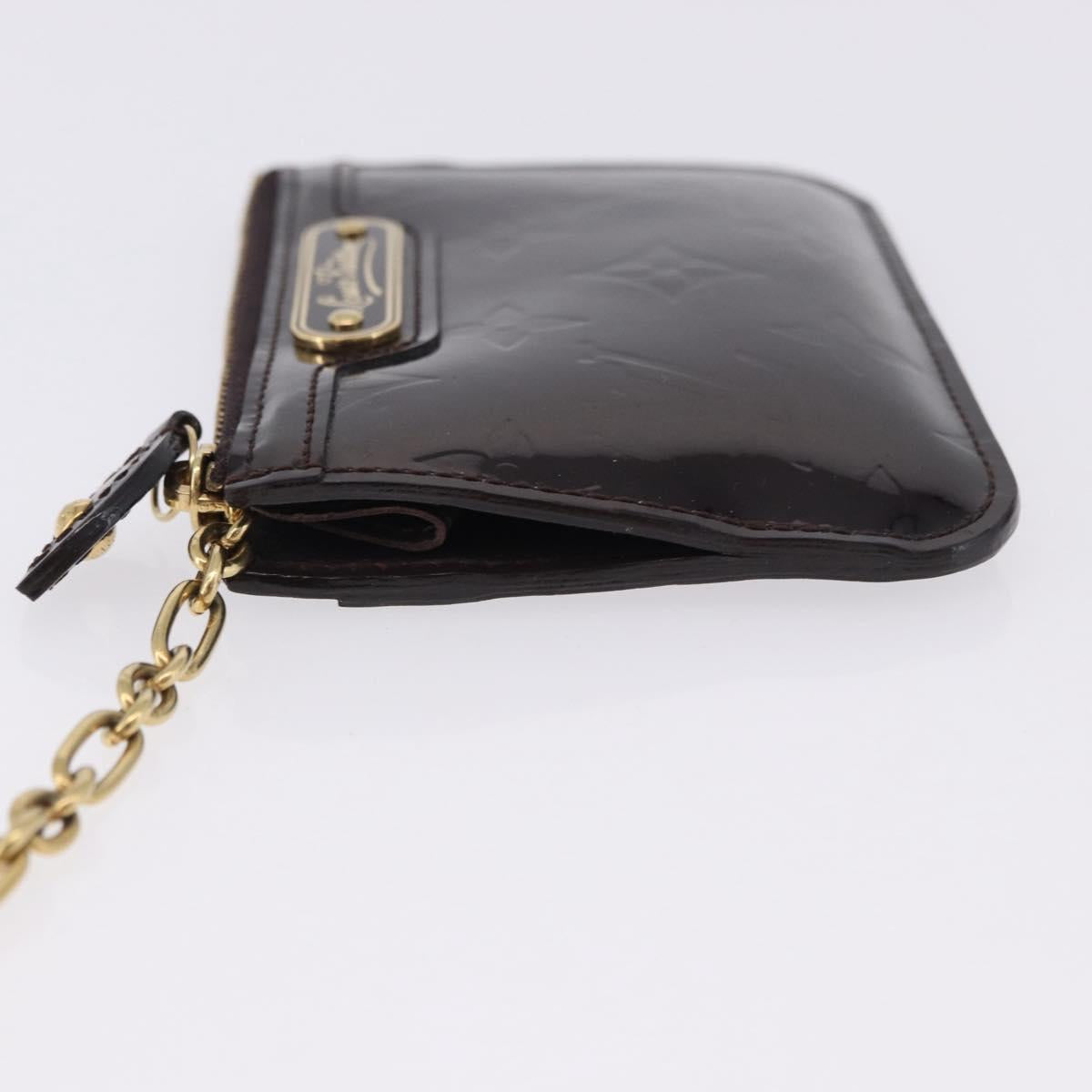 LOUIS VUITTON Monogram Vernis Pochette Cles NM Amarante M93557 Auth 196842A
