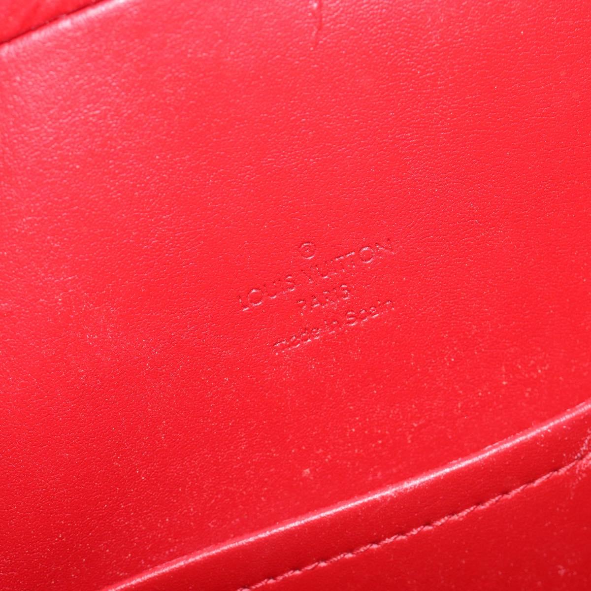 LOUIS VUITTON Monogram Vernis Sutton Hand Bag Red Rouge M91080 LV Auth 196857