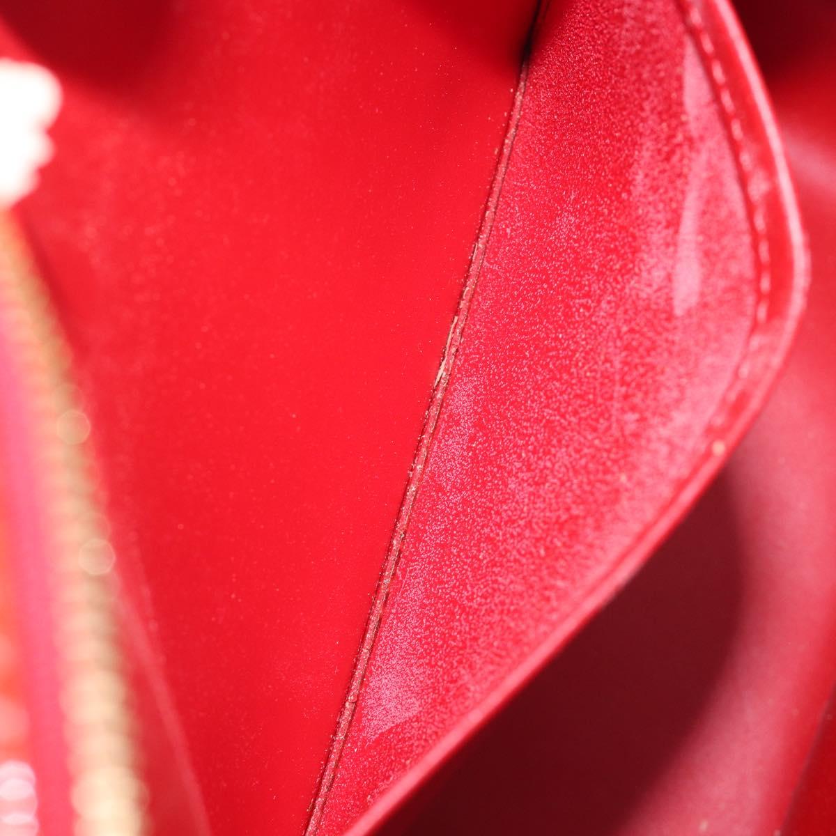 LOUIS VUITTON Monogram Vernis Sutton Hand Bag Red Rouge M91080 LV Auth 196857