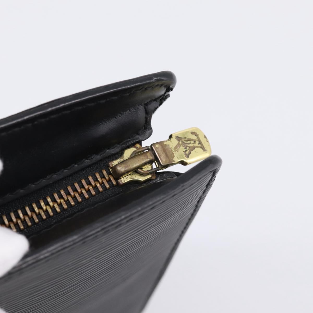 LOUIS VUITTON Epi Pochette Homme Clutch Bag Black M52522 LV Auth 196858