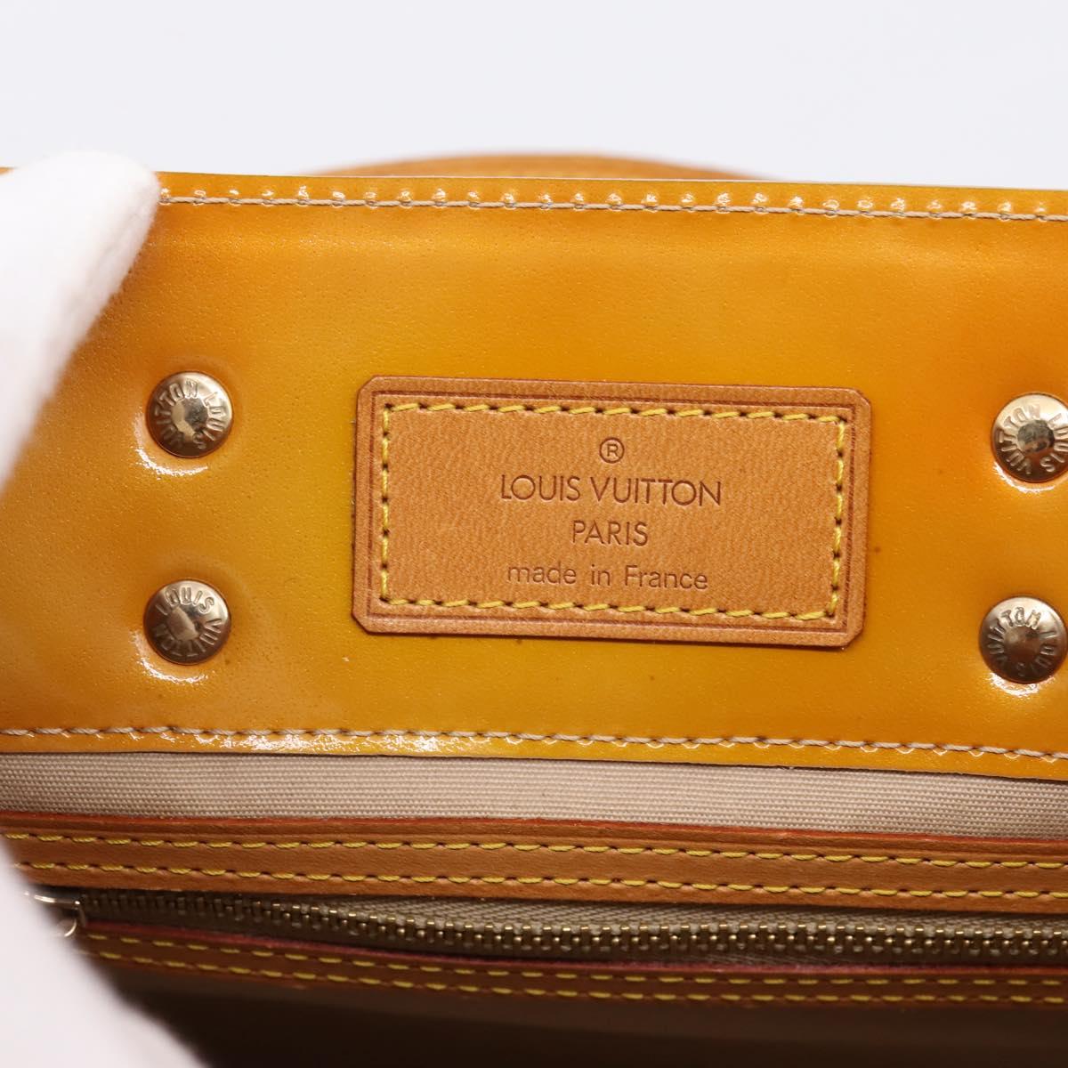 LOUIS VUITTON Monogram Vernis Reade PM Hand Bag Beige M91144 LV Auth 196860