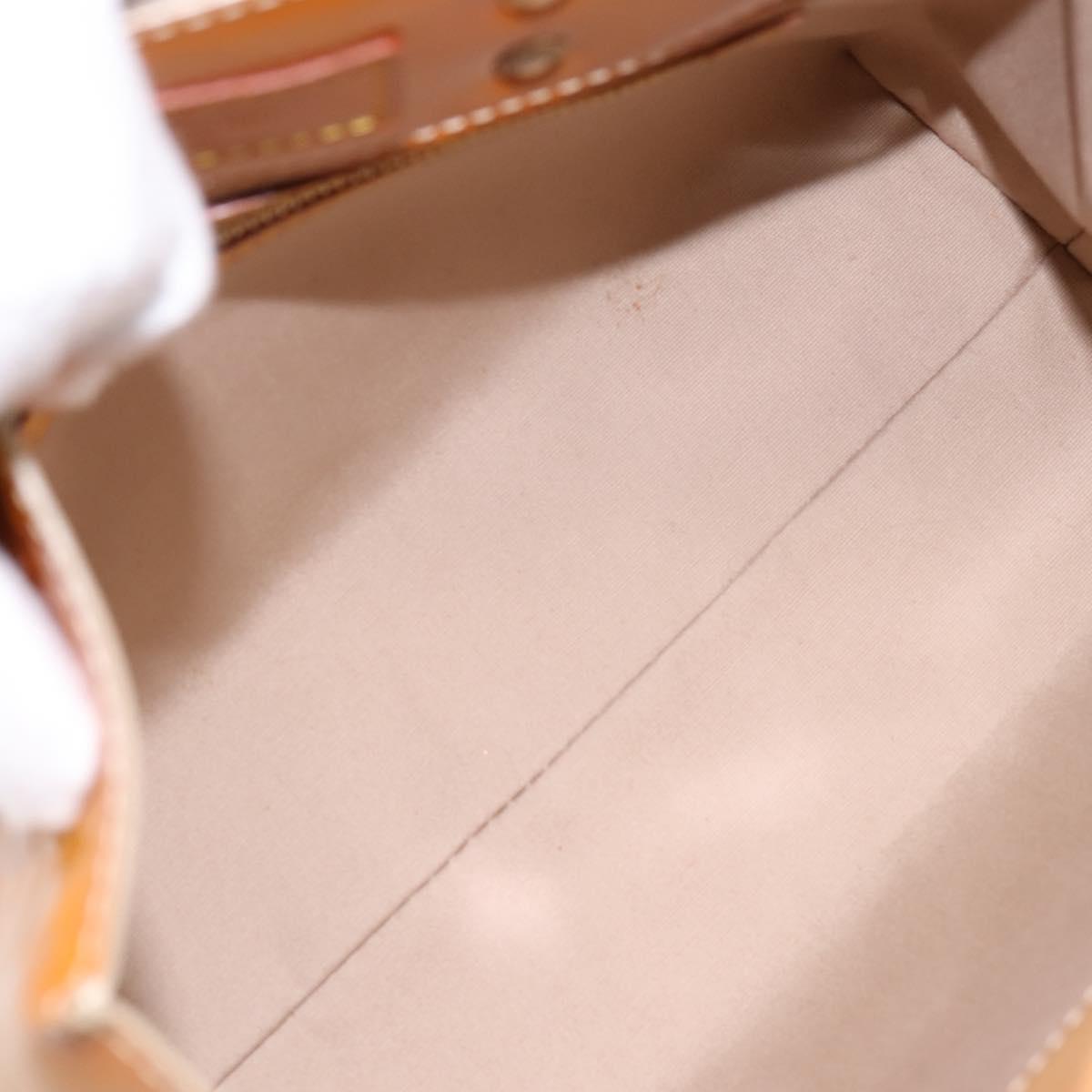 LOUIS VUITTON Monogram Vernis Reade PM Hand Bag Beige M91144 LV Auth 196860