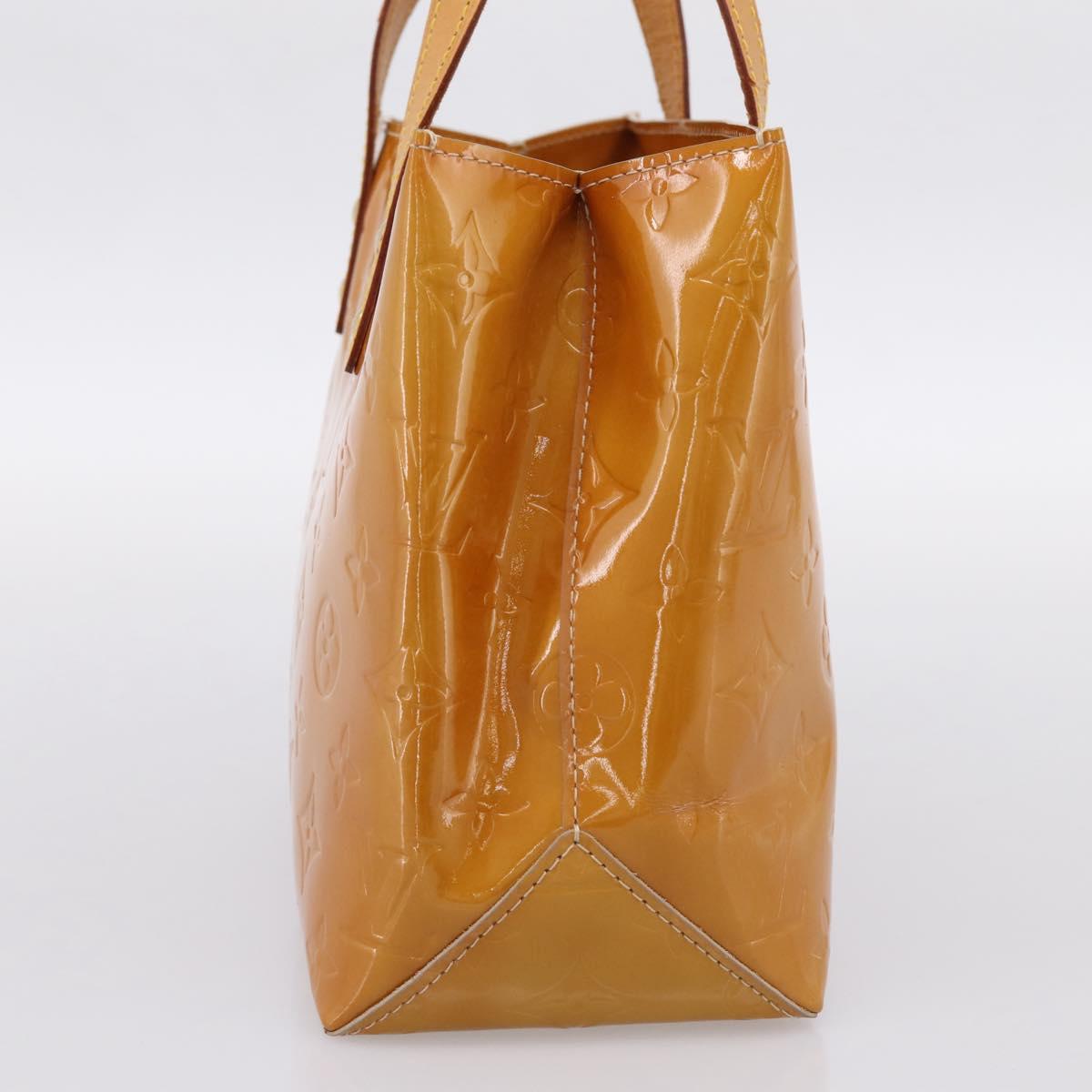 LOUIS VUITTON Monogram Vernis Reade PM Hand Bag Beige M91144 LV Auth 196860