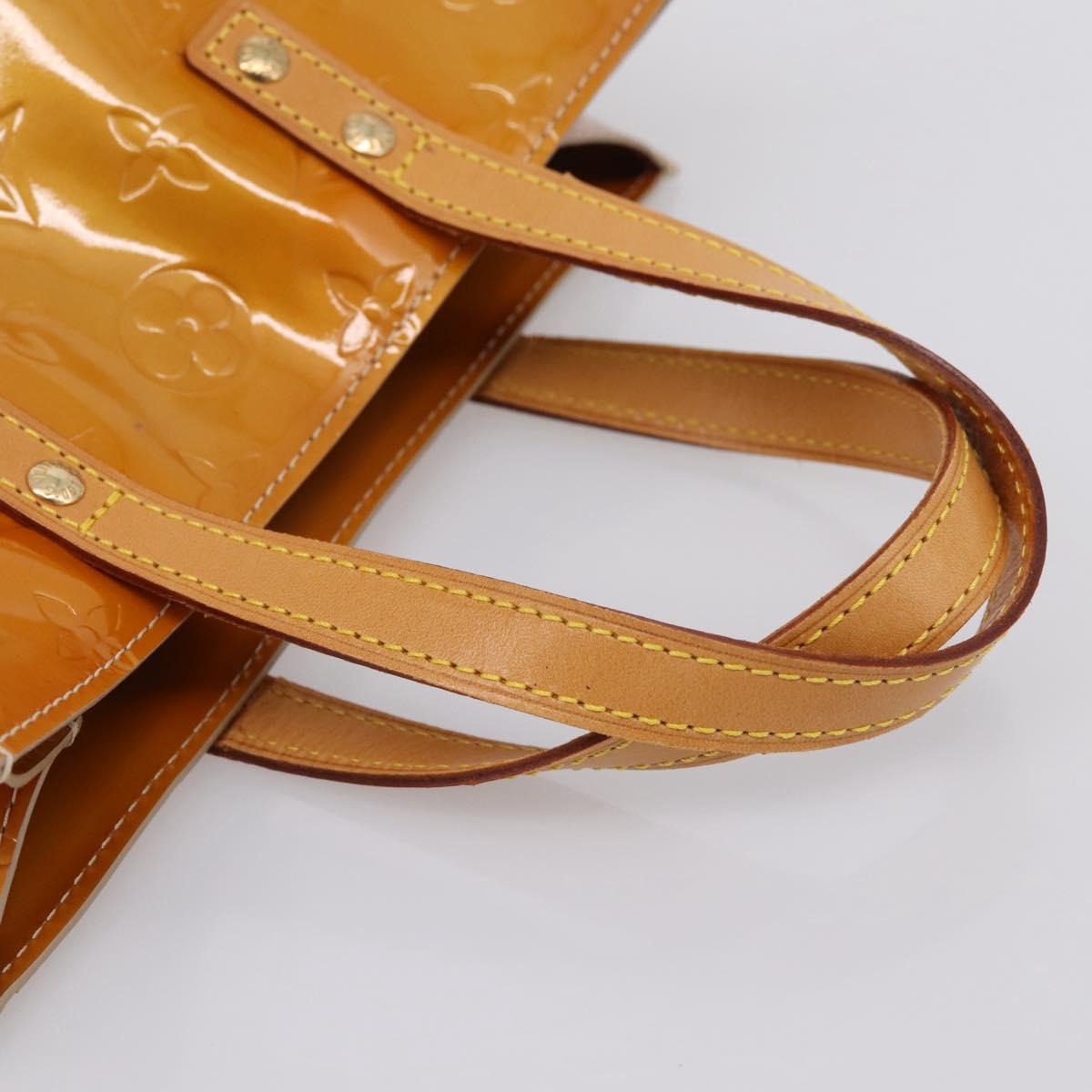 LOUIS VUITTON Monogram Vernis Reade PM Hand Bag Beige M91144 LV Auth 196860