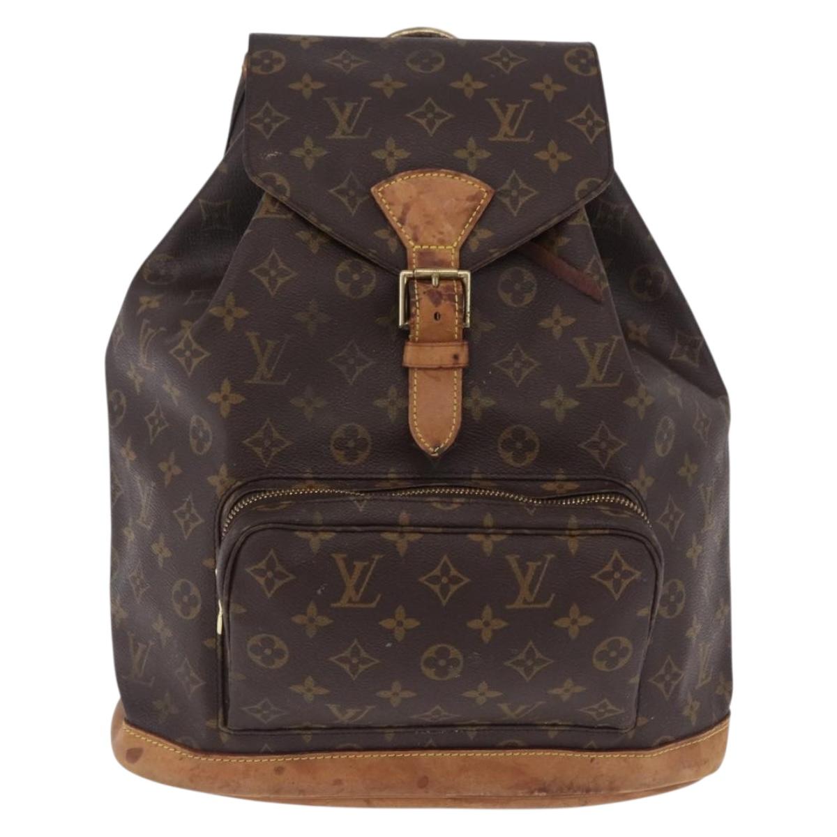 LOUIS VUITTON Monogram Montsouris GM Backpack M51135 LV Auth 196867